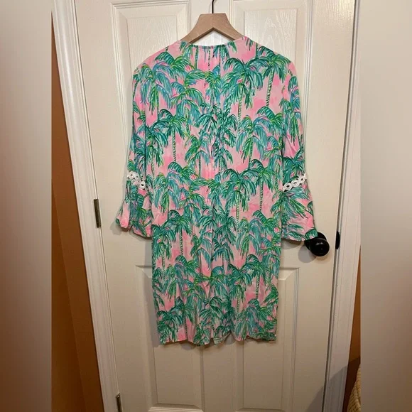 Lilly Pulitzer Hollie Tunic Dress in Pink Blossom Suite Views Size Large - Picture 8 of 10